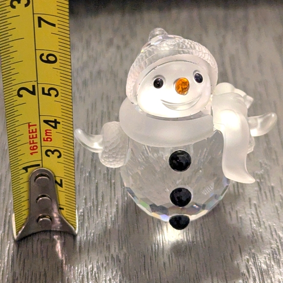 SWAROVSKI CRYSTAL SNOWMAN 250229 RETIRED RARE No Box - Picture 5 of 12